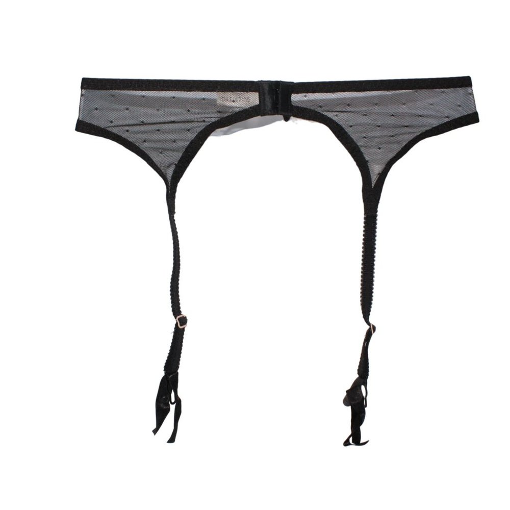 Gilligan & O'Malley Womens Size Large Black Lace Garter Belt Hook & Eye Closure - Picture 2 of 7